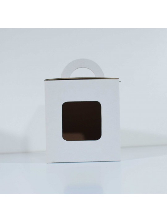 110x110x120 mm Bela kartonska kutija za šolju
